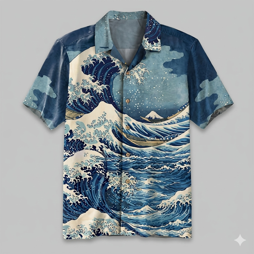Blue Wave Hawaiian Shirt