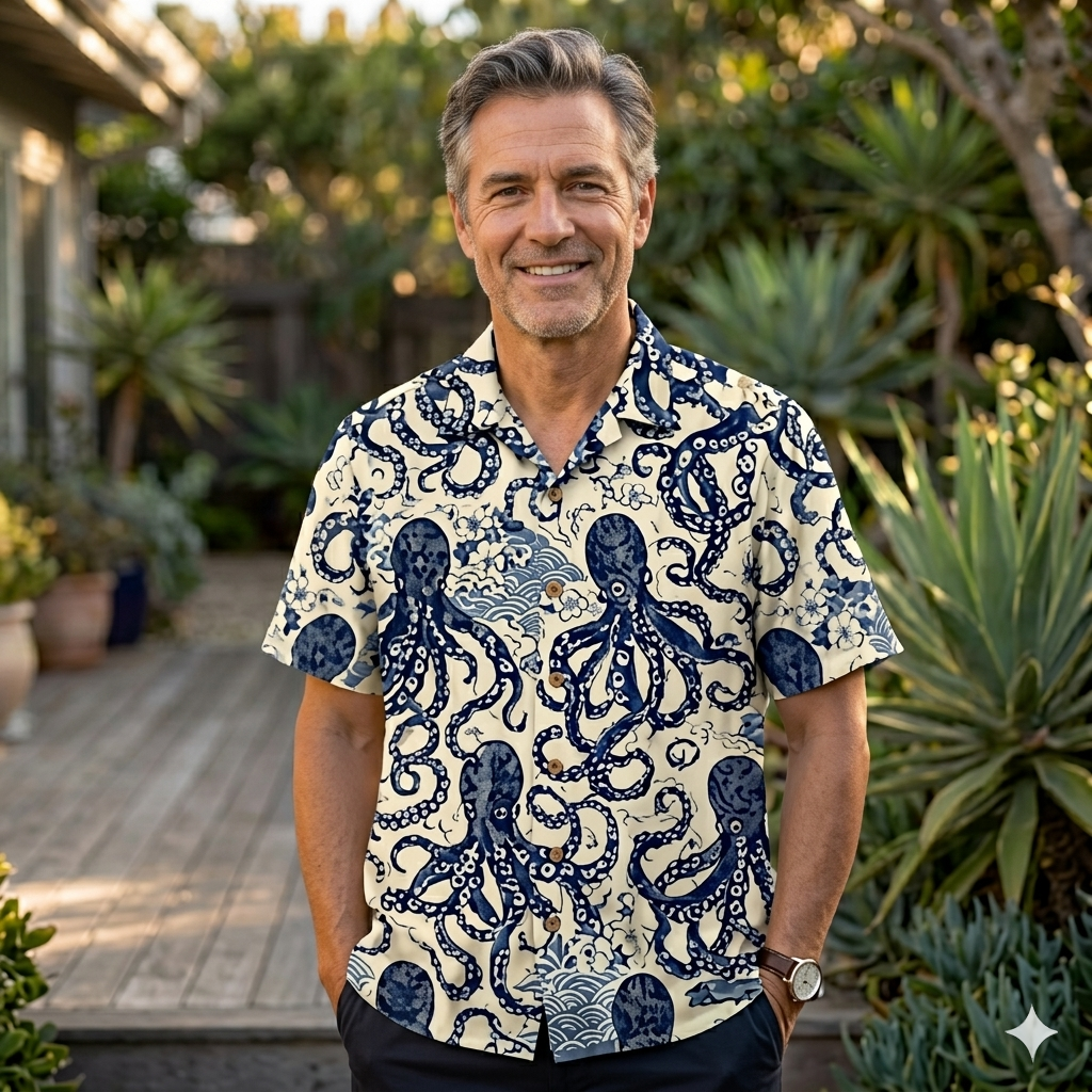Octopus Blue Ocean Hawaiian Shirt