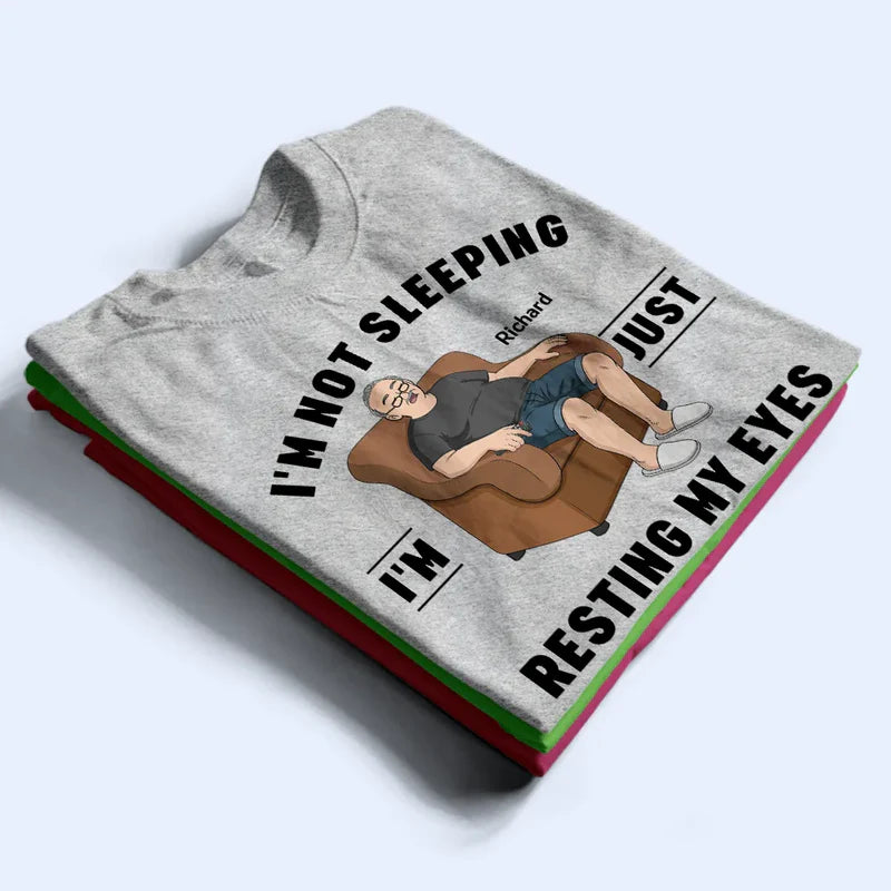Personalized Funny Dad Shirt – Official Member of Just Resting My Eyes Club T-Shirt Gift for Fathers & Grandpa,Father's Day Gifts