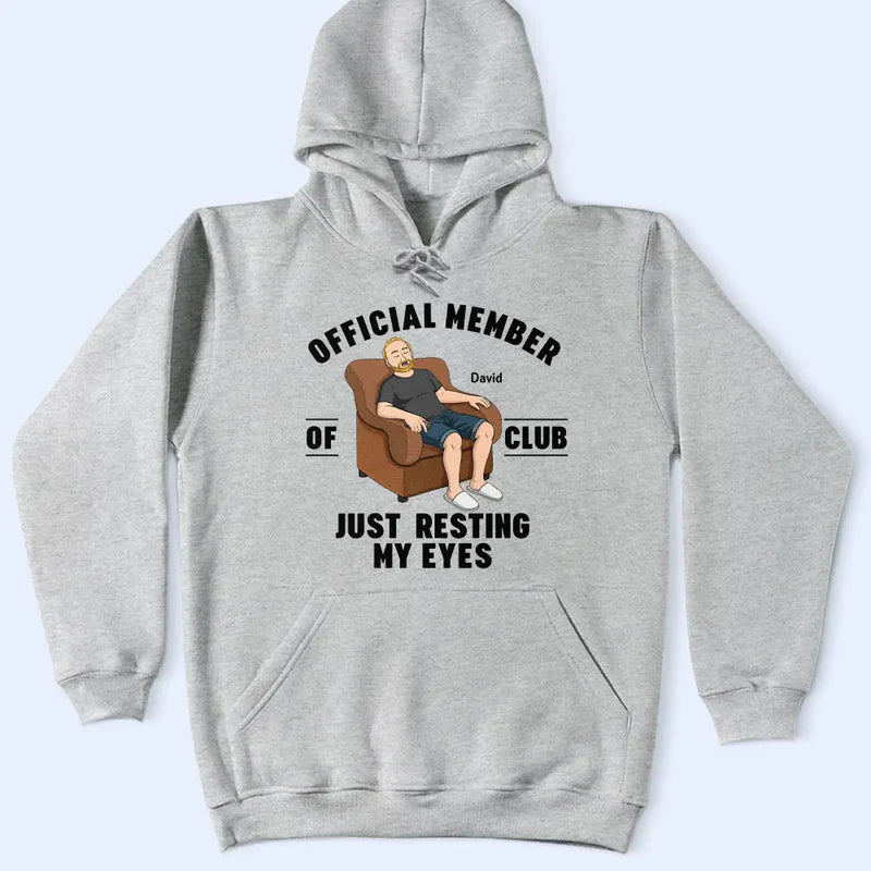 Personalized Funny Dad Shirt – Official Member of Just Resting My Eyes Club T-Shirt Gift for Fathers & Grandpa,Father's Day Gifts