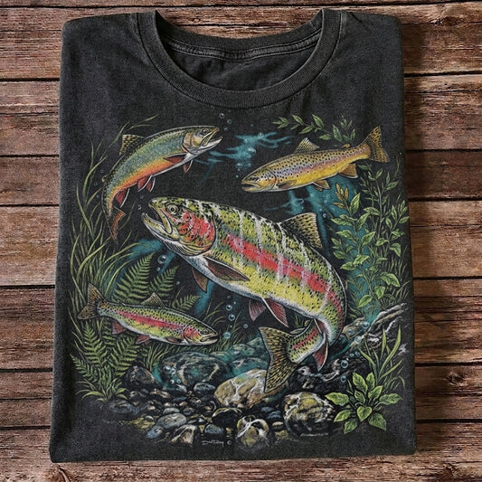 Vintage Trout Fishing T-Shirt