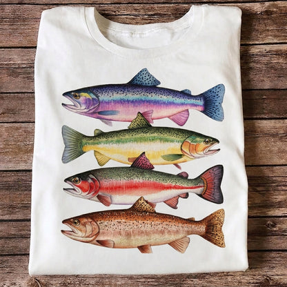 Vintage Trout Species Fishing T Shirt