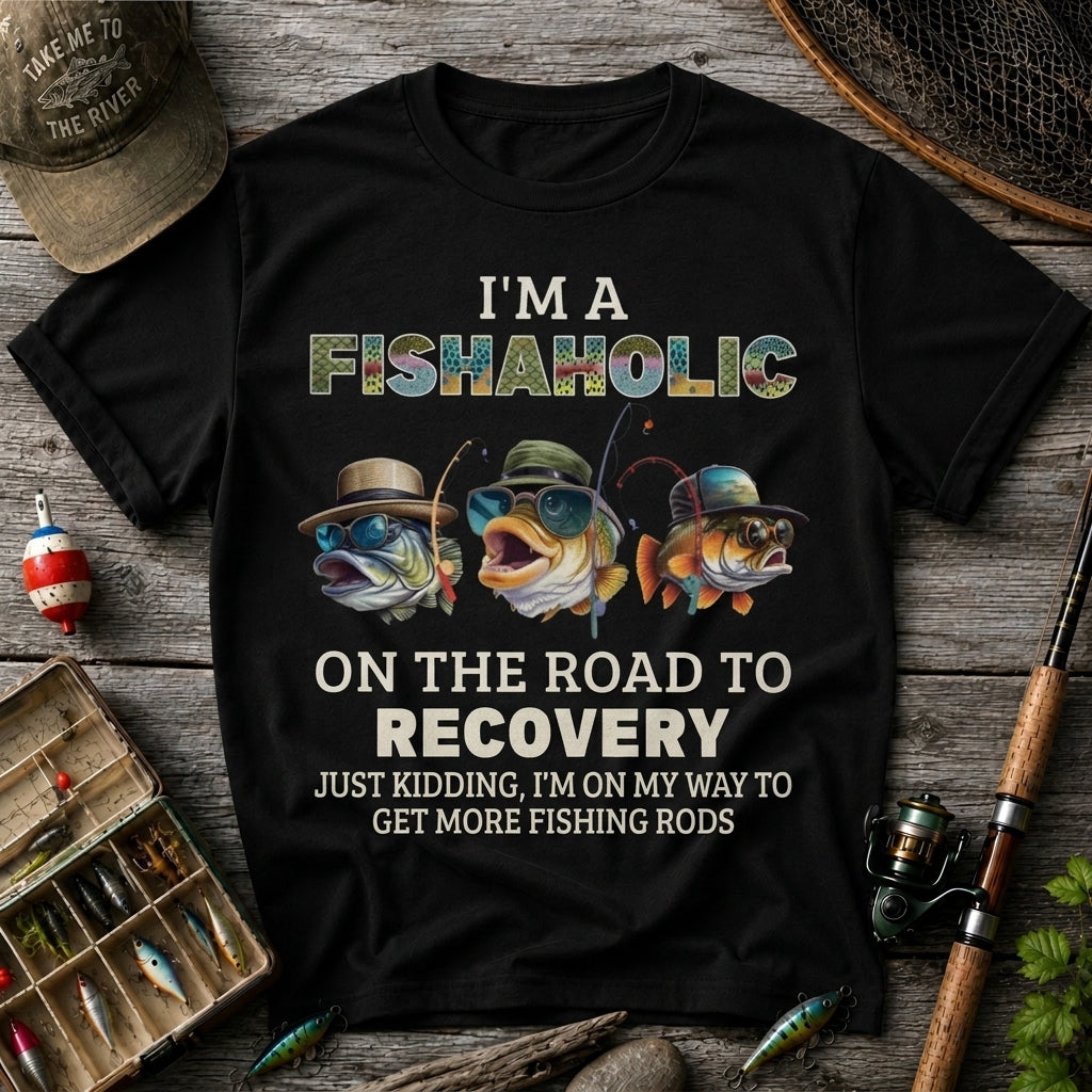 I'm A Fishaholic Funny Fishing Shirt