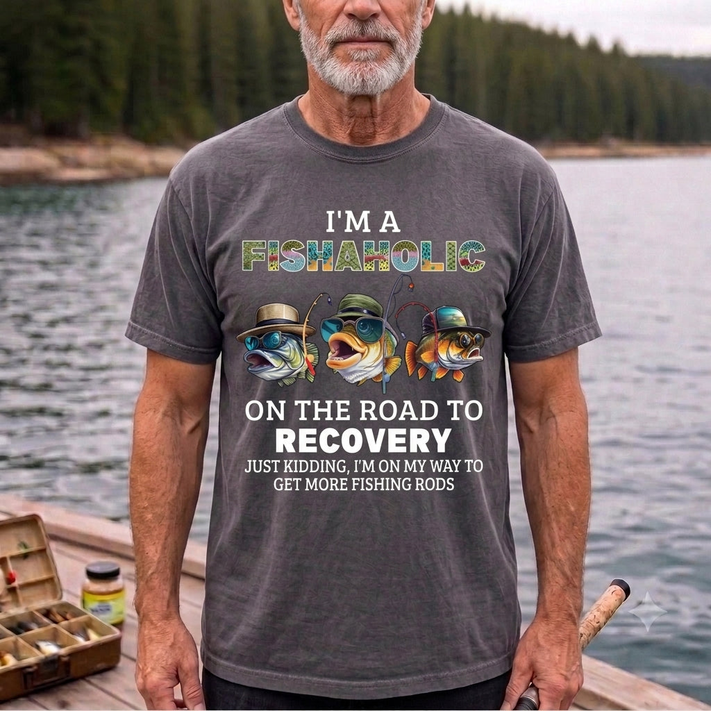 I'm A Fishaholic Funny Fishing Shirt