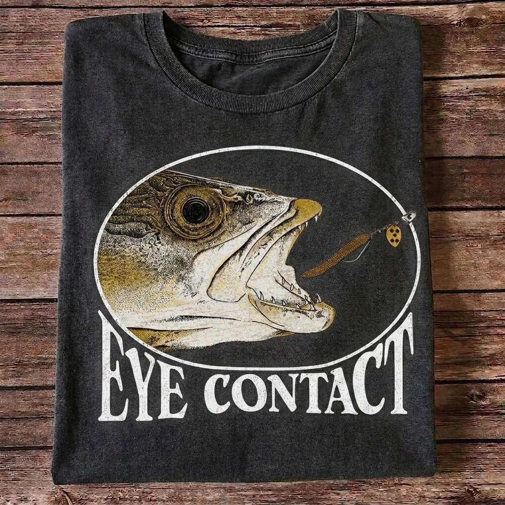 Eye Contact Funny Fishing Shirt
