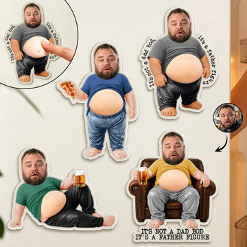 It’s Not A Dad Bod, It’s A Father Figure - Funny Father's Day Gift - Personalized Fridge Magnet,Funny Father's Day Gift from Kids