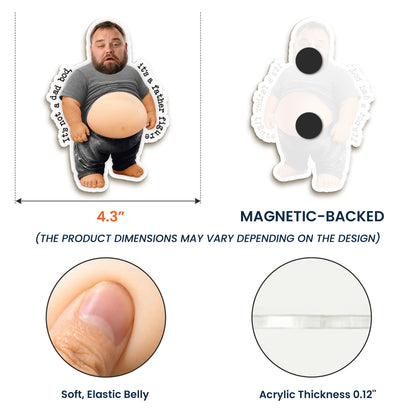 "It's Not A Dad Bod It's A Father Figure" Custom Face Magnet - Funny Dad Gift