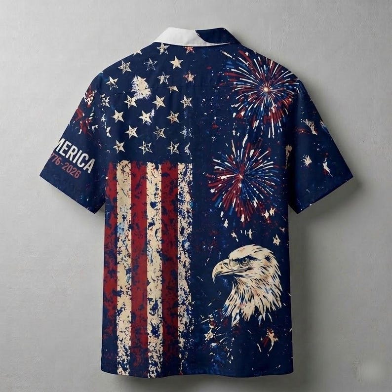250 Years We The People Hawaiian Shirt, American Eagle Patriotic Aloha Shirt