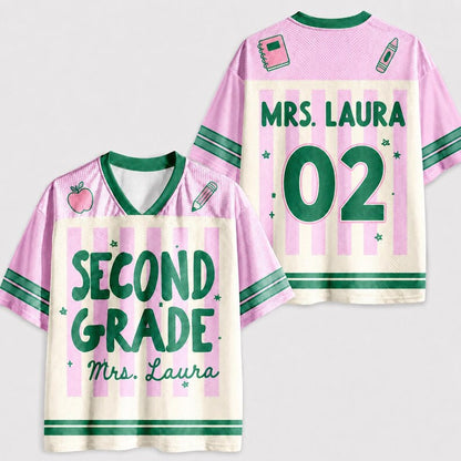 Custom Teacher Name Number Jersey, Back to School Sports Tee, Teacher Appreciation Gift