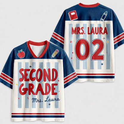 Custom Teacher Name Number Jersey, Back to School Sports Tee, Teacher Appreciation Gift