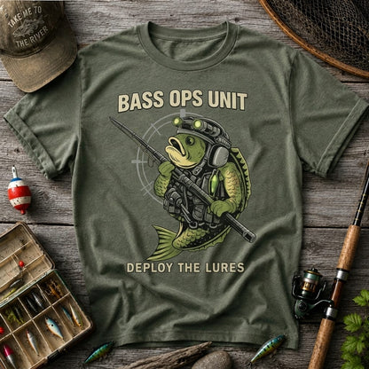 Bass Ops Unit Funny Bass Fishing Shirt