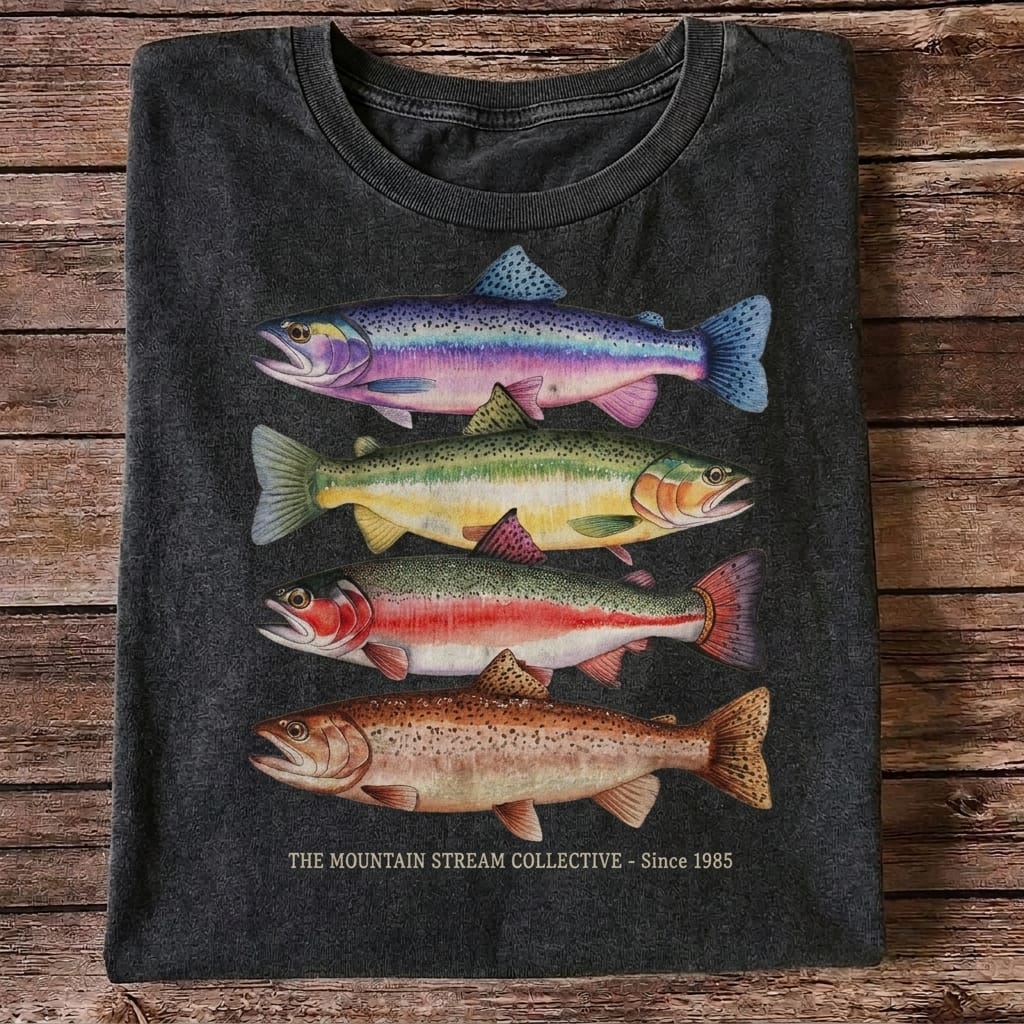 Vintage Trout Species Fishing T Shirt