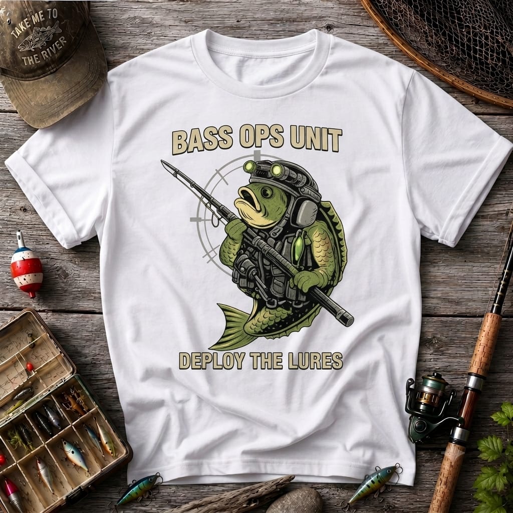 Bass Ops Unit Funny Bass Fishing Shirt