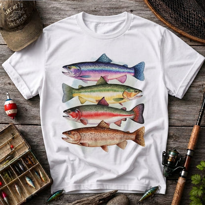 Vintage Trout Species Fishing T Shirt
