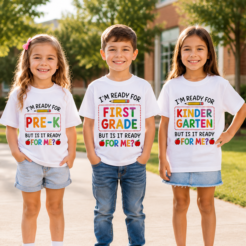 Custom Grade I'm Ready for School Kids T-Shirt | Back to School Tee