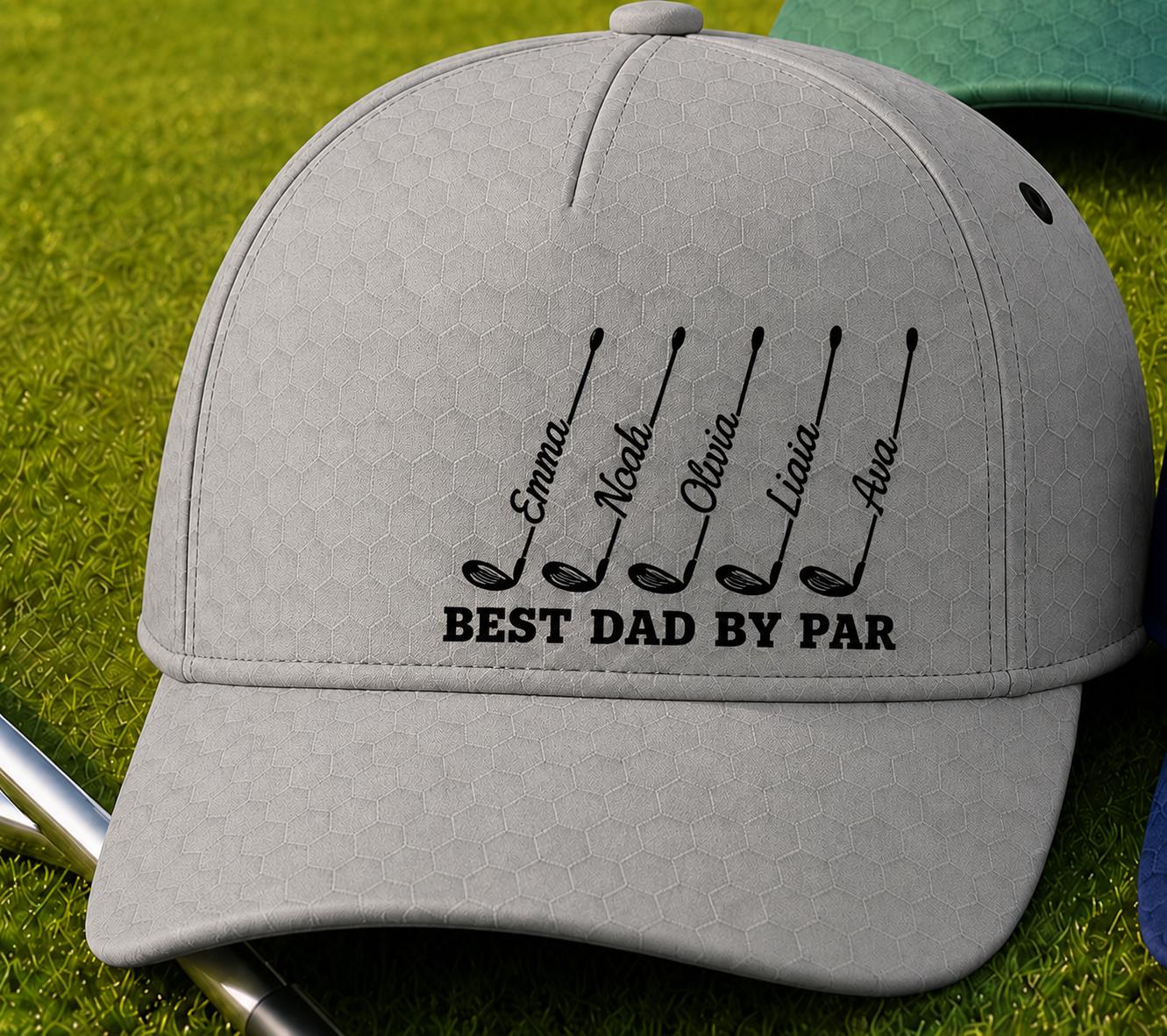 Personalized Best Dad By Par Cap For Dad, Father's Day Golf Gift