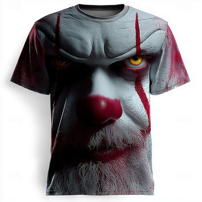 Men's Halloween Creepy Clown 3D Print T-Shirt