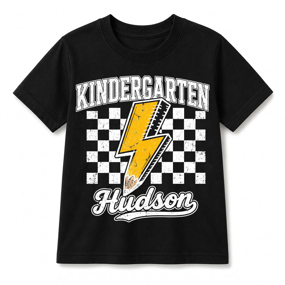 Personalized Back to School Shirt, Custom Name Kindergarten Tee
