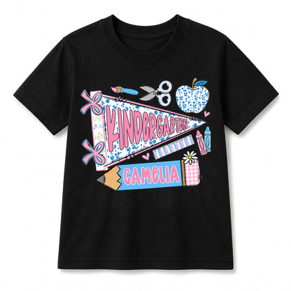 First Day of Kindergarten Shirt for Kids, Back To School Shirt for Girls