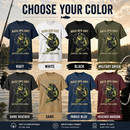 Bass Ops Unit Funny Bass Fishing Shirt