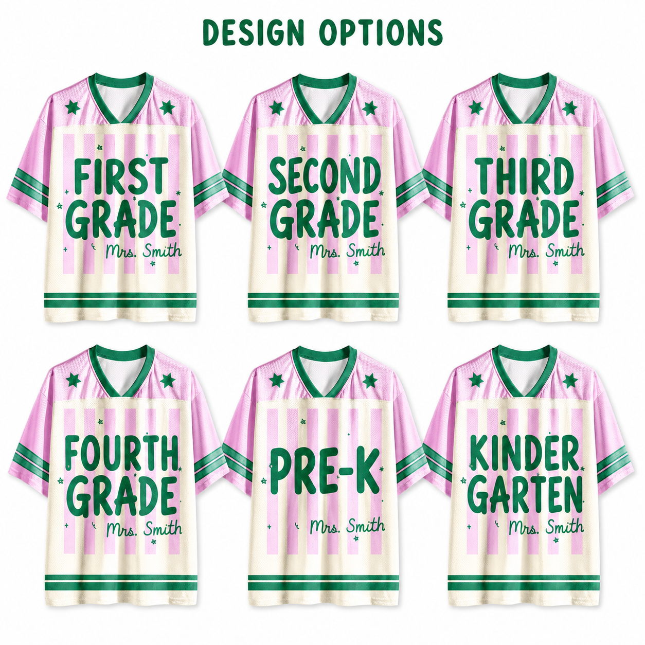 Personalized Teacher Jersey, Back to School Shirt, Custom Name & Grade Teacher Tee