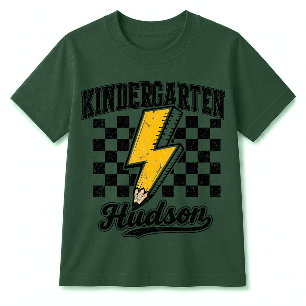 Personalized Back to School Shirt, Custom Name Kindergarten Tee