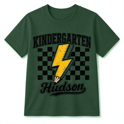 Personalized Back to School Shirt, Custom Name Kindergarten Tee