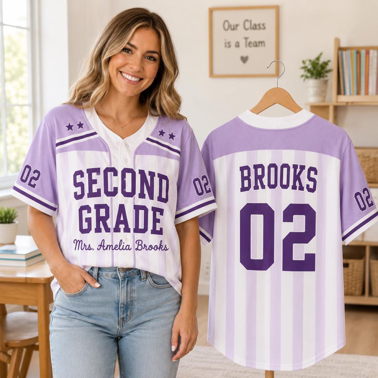 Personalized Teacher Baseball Jersey