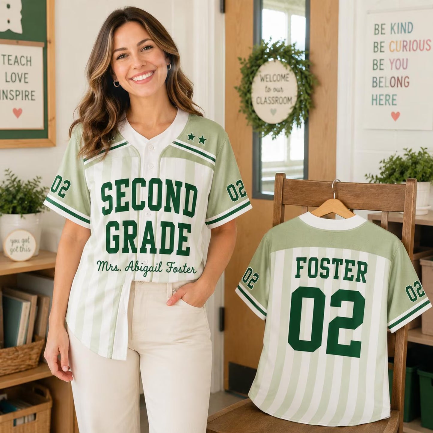 Personalized Teacher Baseball Jersey