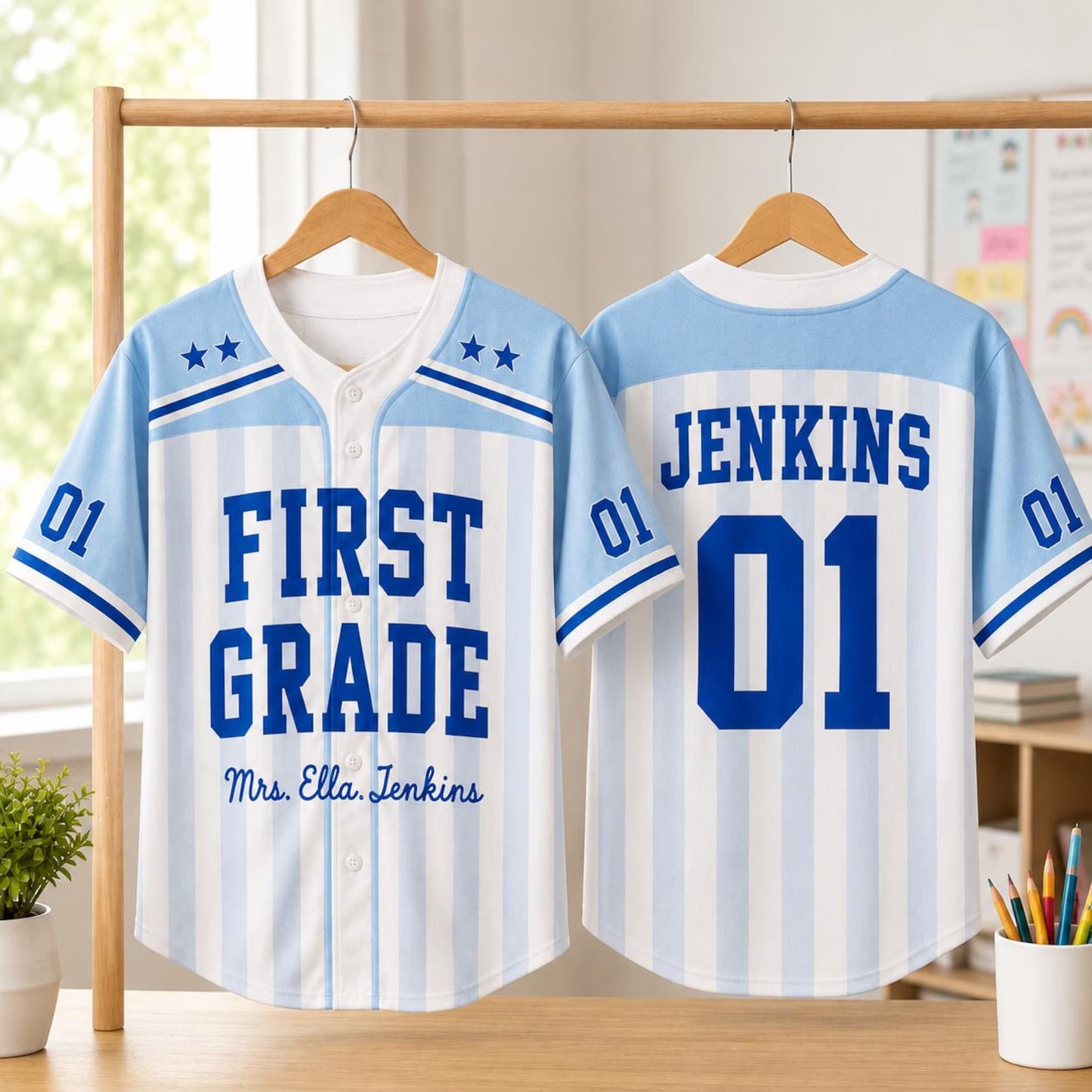 Personalized Teacher Baseball Jersey