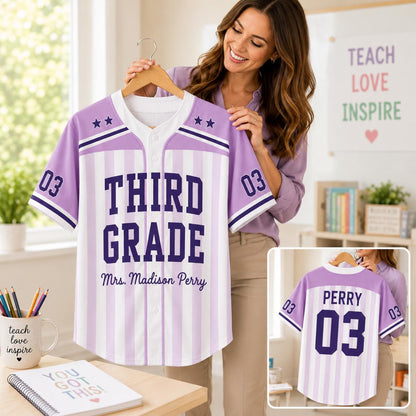 Personalized Teacher Baseball Jersey