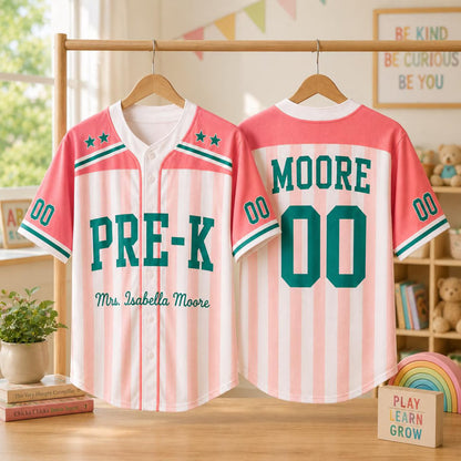 Personalized Teacher Baseball Jersey