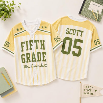 Personalized Teacher Baseball Jersey