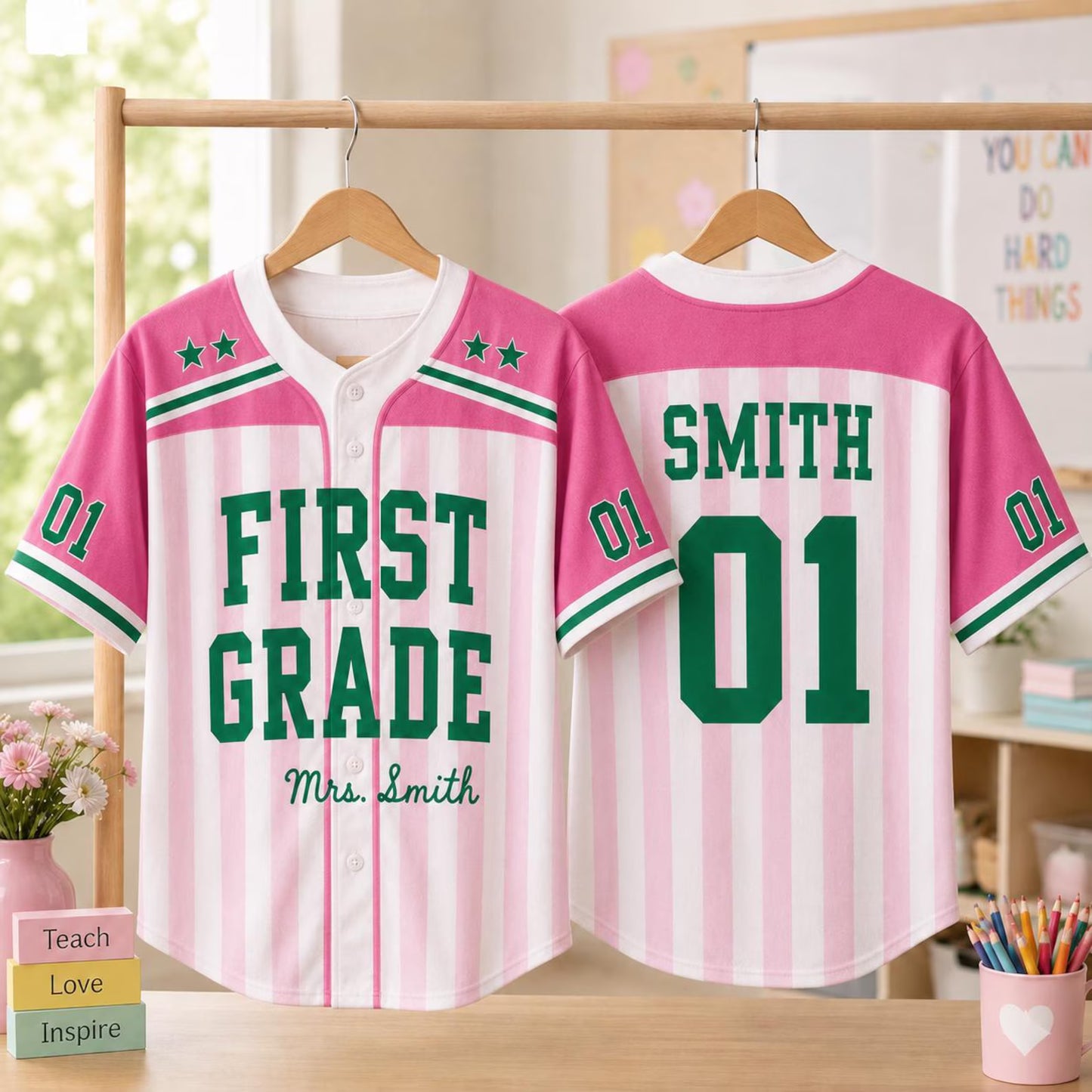 Personalized Teacher Baseball Jersey