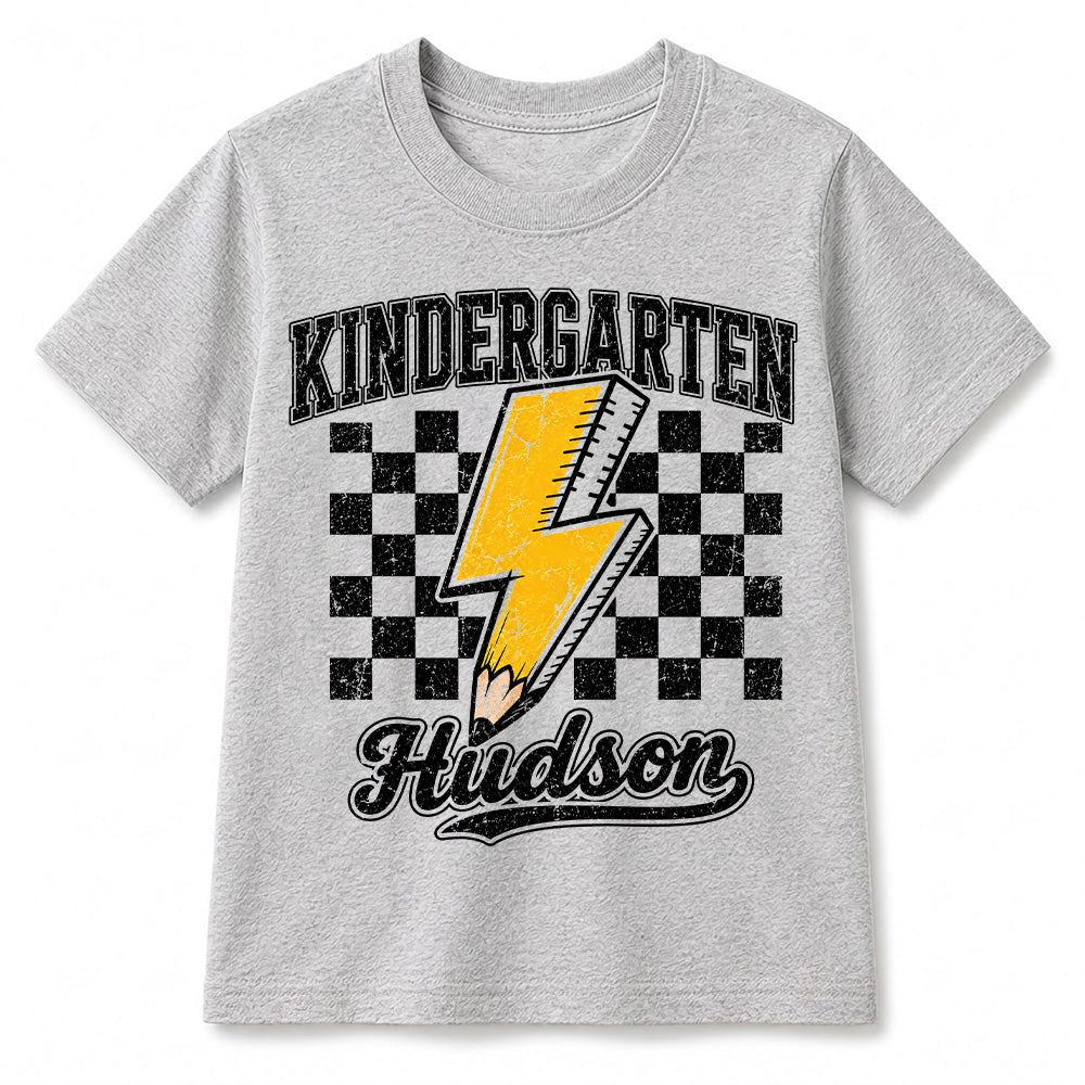 Personalized Back to School Shirt, Custom Name Kindergarten Tee
