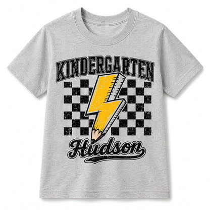 Personalized Back to School Shirt, Custom Name Kindergarten Tee