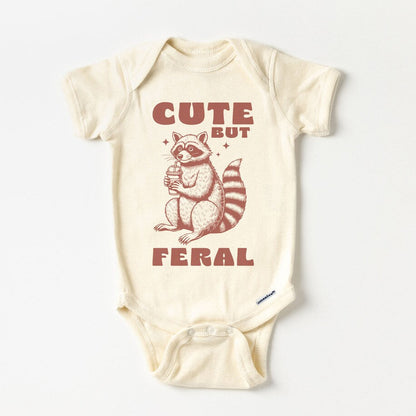 Kids Cute But Feral Raccoon Shirt