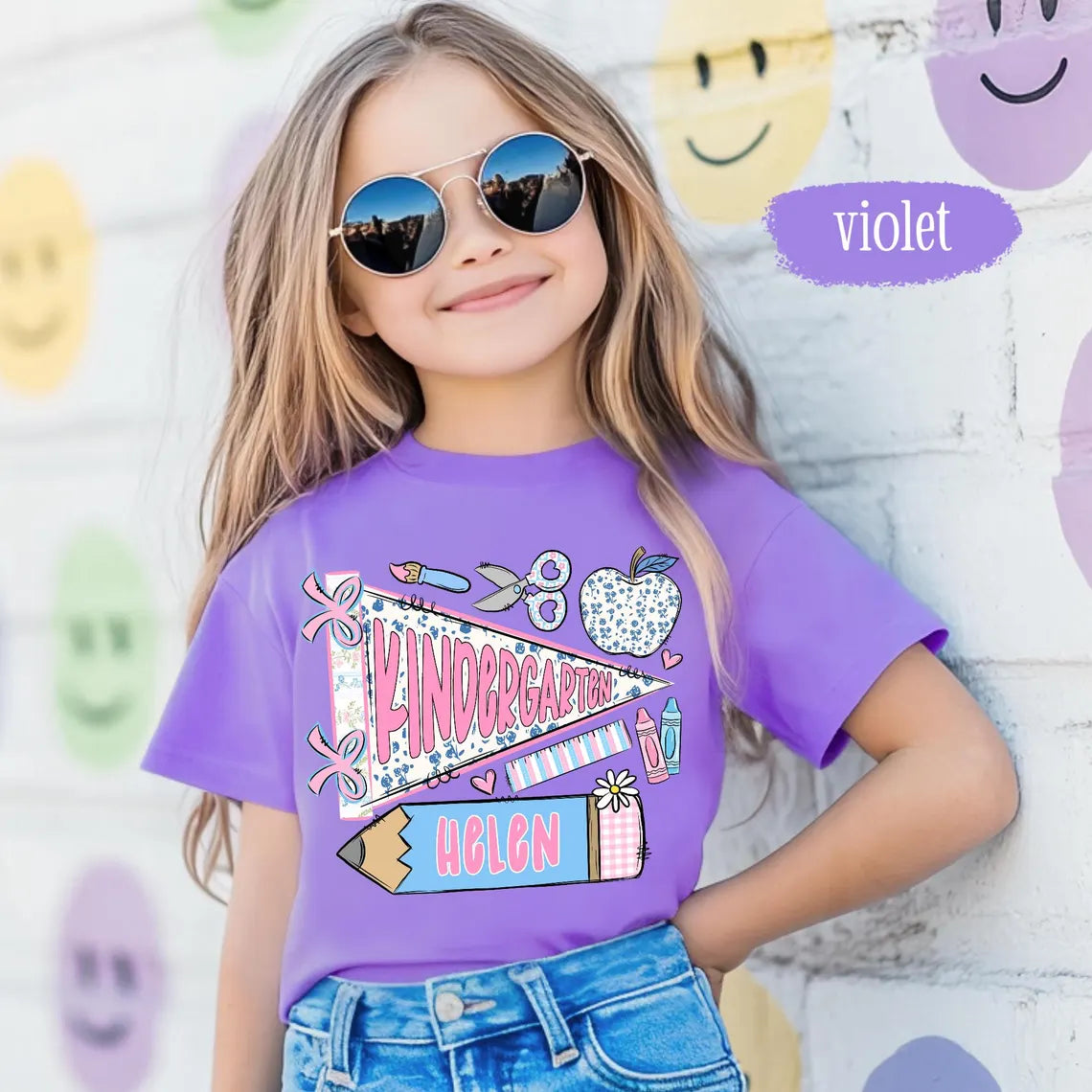 First Day of Kindergarten Shirt for Kids, Back To School Shirt for Girls
