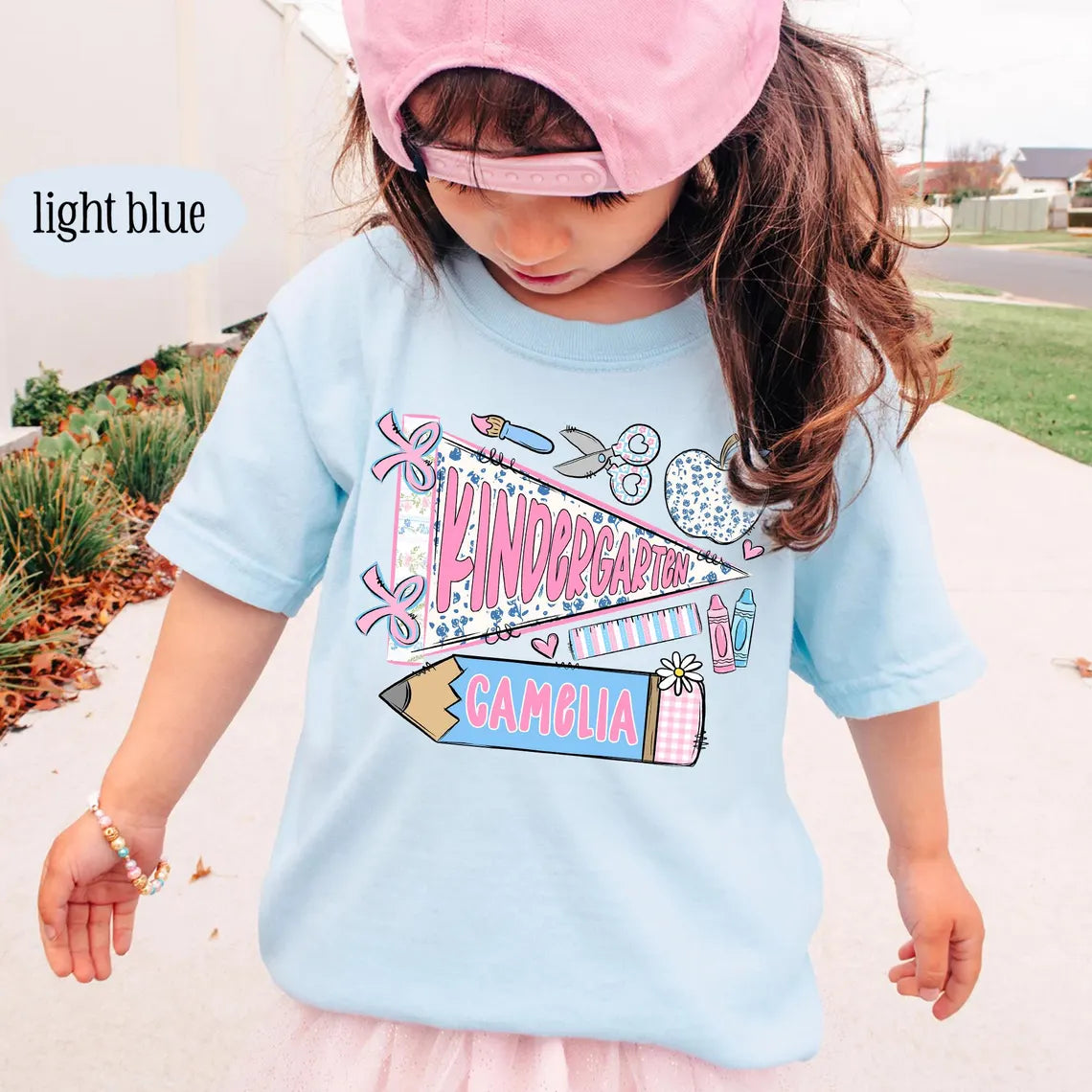 First Day of Kindergarten Shirt for Kids, Back To School Shirt for Girls