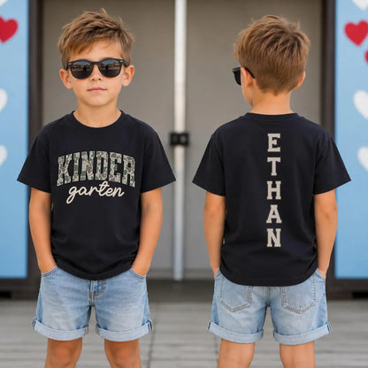 Custom Camo Back To School Boy Shirt