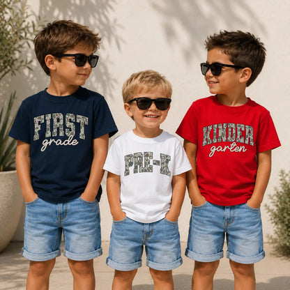 Custom Camo Back To School Boy Shirt