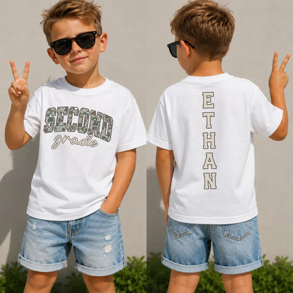 Custom Camo Back To School Boy Shirt