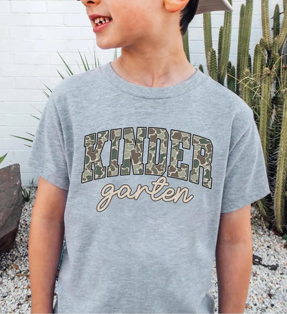 Custom Camo Back To School Boy Shirt