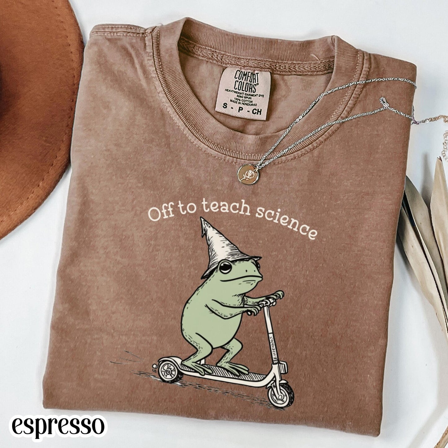 Funny Frog Off to Science T Shirt