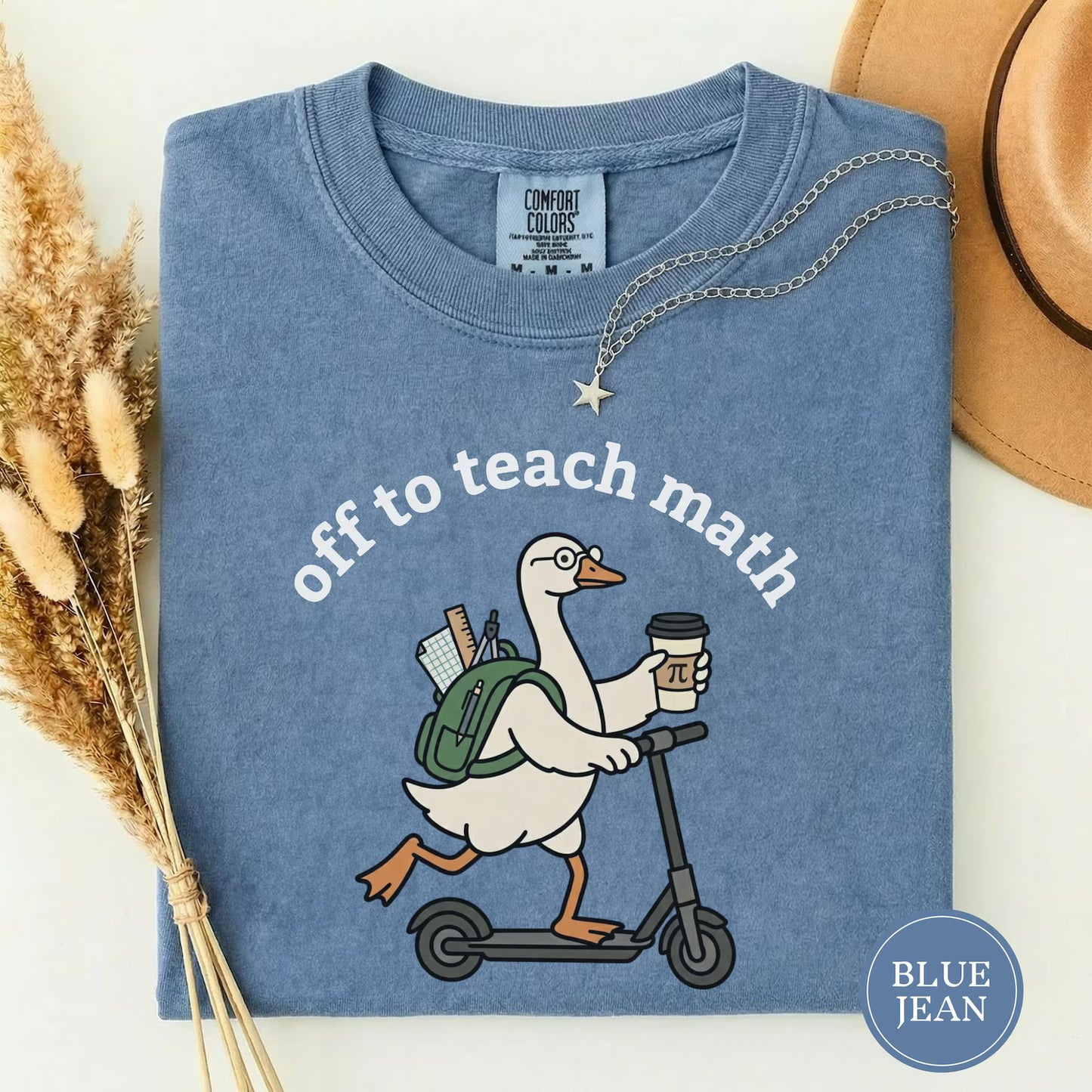 Off to Teach Math Shirt, Funny Math Goose Teacher Tee