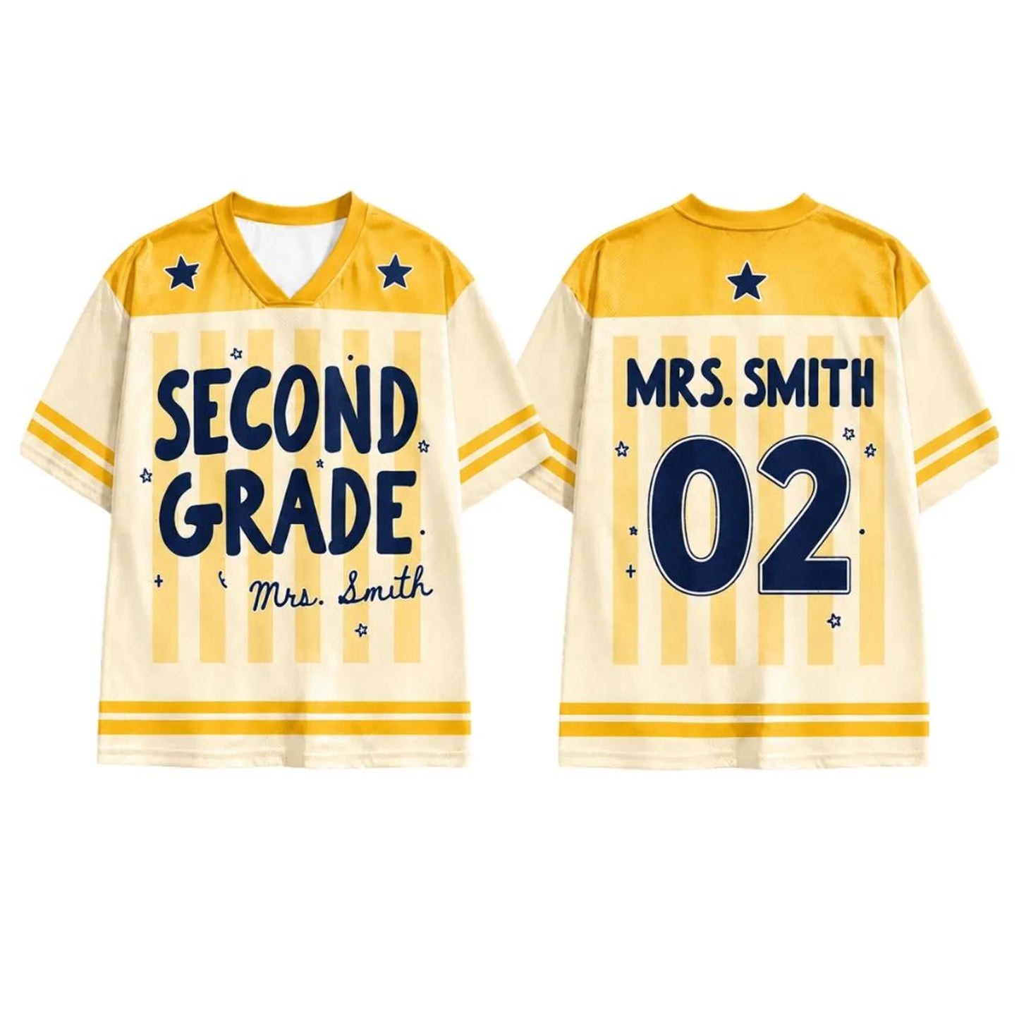 Custom School Spirit Jersey, Elementary Teacher Gift