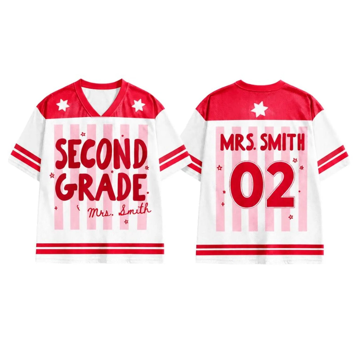 Custom School Spirit Jersey, Elementary Teacher Gift