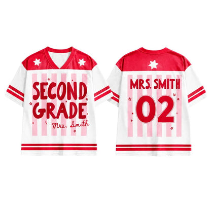 Custom School Spirit Jersey, Elementary Teacher Gift