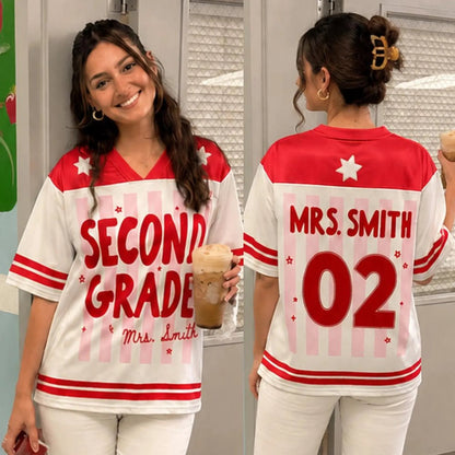 Custom School Spirit Jersey, Elementary Teacher Gift