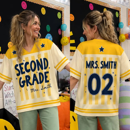 Custom School Spirit Jersey, Elementary Teacher Gift